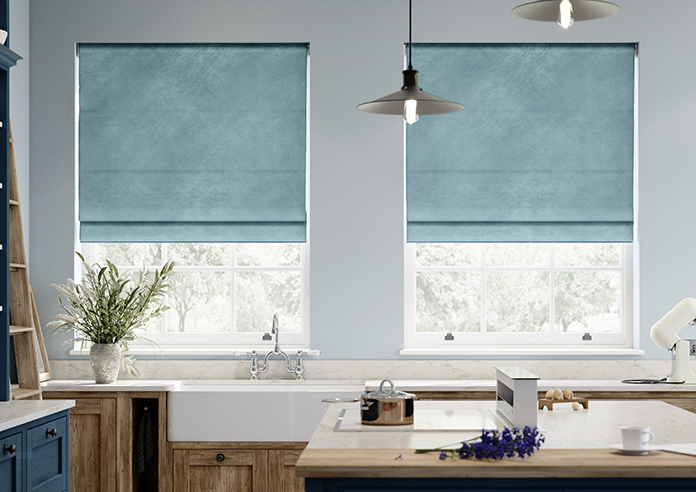 Odessa Velvet, Spa - Twist&Fit Roman Blind - Image 3
